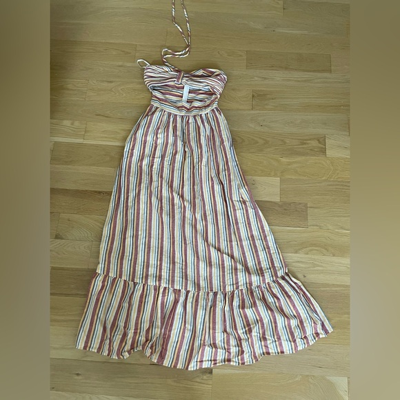 Striped Multicolor Maxi Dress - Picture 1 of 4